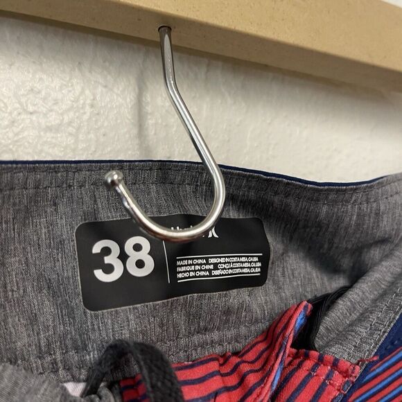 Hurley Shorts Mens 38 Blue Phantom US Olympic Team USA Logo Board Shorts Swim - Picture 4 of 6